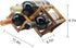 Foldable Wooden Wine Bottle Holder Free Standing Natural Wine Shelves for Pantry 2 Slots for 3 Bottles Wine Rack...