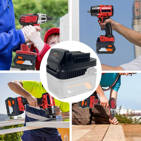 for Ridgid AEG to Milwaukee Battery Adapter, Convert for Ridgid AEG 18V Lithium Batteries to Milwaukee M18 18v Cordless Power Tools Use...