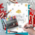 Double Line Outline Pens, 12 Colors Self-outline Metallic Markers, Shimmer Glitter Pens Set for Christmas Card Writing, Birthday Greeting, DIY Art...