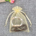 50pcs 5x7 inch Gifts Wrap Bags Gold, Organza Sheer Fabric Bulk, Drawstring Reusable Recycled Pouch for Baby Shower Favor, Craft Business, Beach, S...