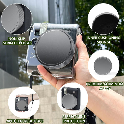 Lens Cap for Fujifilm Instax Mini 99 Instant Camera, Mini Accessories for Fuji Instax Mini 99 Lens Cap, Mini Photo Album, Photo Border Stickers (N...