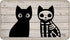 Black Cat and Skeleton Black Cat Door Mat Quirky Cool Checkered Doormat Welcome Mat Housewarming Gift New Home Closing Gift Front Door Mat for Hom...