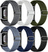 Maledan Compatible with Fitbit Charge 5 Bands/Fitbit Charge 6 Bands Men Women, Soft Adjustable Elastic Nylon Waven Strap Replacement Band for Fitb...