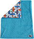 Unisex Baby Reversible Minky Dot Stroller Blanket (Choose Color) (Airplane/Turquoise)...