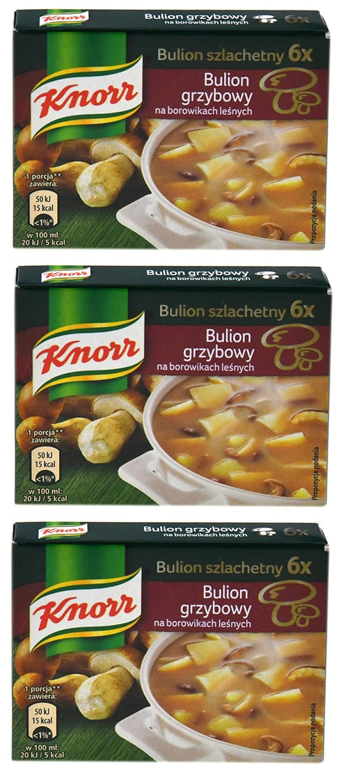 Knorr Bulion Grzybowy Na Borowikach Lesnych Mushroom Bouillon 60g (3-Pack)...