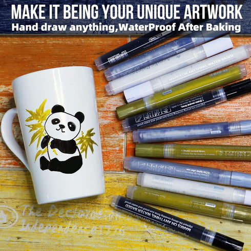Acrylic Paint Pens, 12 Pack (3 Black 3 White 3 Gold 3 Silver) 3mm Permanent Painting Markers DIY Craft for Rock Ceramic Glass Wood Plastic Canvas ...