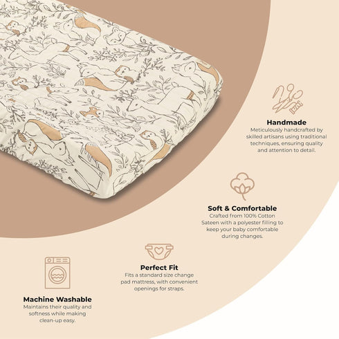 Ezra Woodland Change Pad Cover (Fox Print)...