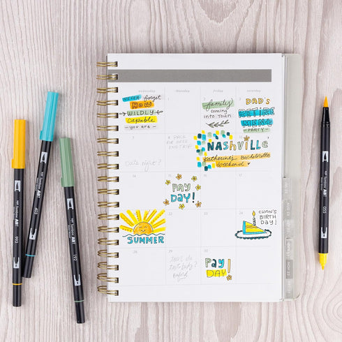 Tombow Dual Brush Pen Set, Lemon Squeezy 6...