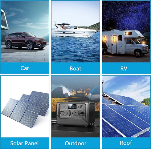 CERRXIAN 16.4FT/5M 12AWG Solar Panel Connector to XT60i Female Solar Panel Power Cable for Solar Panel,RV Portable Power Station,Portable Power St...