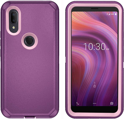 Asuwish Phone Case for Alcatel 3V 2019 Cell Cover Hybrid Rugged Shockproof Hard Protective Drop Proof Full Body Bumper Heavy Duty Mobile Accessori...