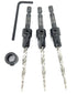 Countersink Drill Bit Set for Wood with Tapered Drill Bit 3 Pc #10 (3/16")...