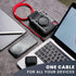 360 PRO 100W USB-C Magnetic Phone Charger (Pack of 2) - 6 in 1 Magnet Charging Cable Fast Charging & Data - Works with i-Products, Type-C and Micr...