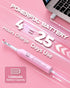 Rotating Electric Toothbrush with Travel Case for Adults Pink, 8 Brush Heads (2 Types) 4 Modes Deep Clean Electric Toothbrush with 25-Days Recharg...