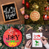 80 Pcs 5 x 5 Inch Christmas Stencils for Painting on Wood, Reusable Merry Christmas Ornament Stencils Snowflakes Holiday Stencils DIY Craft Templa...