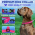 TECEUM Reflective Pet Collar – Hot Pink – L – Basic Nylon Dog Collar – Quick Release Buckle – Fits Small, Medium and Large Dogs, Puppies, Cats – E...