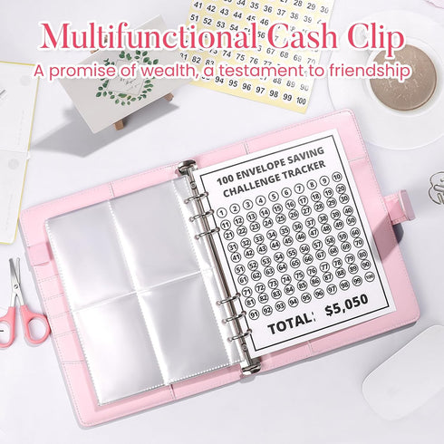 Envelopes Saving Challenge Binder Cash Envelopes Saving Set- Couple Budgeting Tips and Finance Management System, Money-Saving Challenge Aides wit...