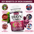 (2 Pack) Iron Gummies Supplement for Women & Men, Iron Supplements for Anemia with Vitamin C, B12, Folate-Blood Builder & Energy Support for Iron ...