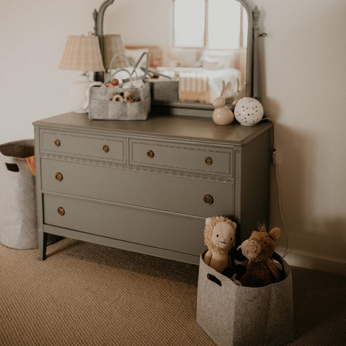 Parker Baby Felt Foldable Storage Cube Bin - 11 Inch Nursery Cubby Storage Bin Cubes for Cube Organizer, Closet Organizers and Storage Toy Bin, Ro...