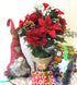 Admired By Nature 14 Stems Artificial Poinsettia Bouquet Fake Christmas Flowers, Faux Velvet Poinsettia Carnation Christmas Bush for Home Decor, H...