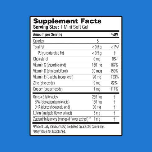 Ocuvite Eye Vitamin & Mineral Supplement, Contains Zinc, Vitamins C, E, Omega 3, Lutein, & Zeaxanthin, 30 Softgels...