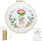 Embroidery Starter Kit with Floral Pattern. Cross Stitch Needlepoint DIY Art Project Craft Kit, Includes Instructions,Colorful Embroidery Floss, P...