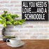 JennyGems All You Need Is Love and a Schnoodle Wooden Sign, Schnoodle Gifts, Shelf Decor and Wall Hanging, Made in USA...