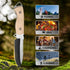1PC outdoor multifunctional cutting knife, EDC convenient straight knife, fixed blade, multi-purpose camping and hiking survival knife...