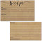 Recipe Cards - Size 3x5 - Small Kraft Brown Lined Kitchen Note Card for Recipe Box - Set of 50...