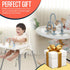 High Chair Toys with Suction Cups | Silicone & Wooden High Chair Suction Cup Toys for Babies 6-12 Months | Engaging Baby Teething Toys (Mustard Ye...