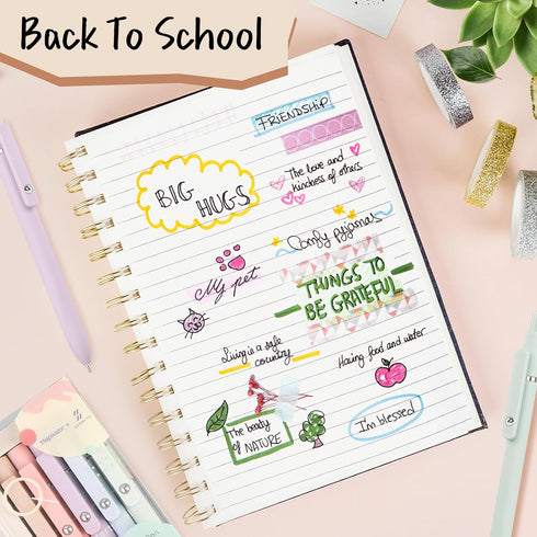 Gel Pens, Aesthetic Preppy Office Supplies, Office Desk Accessories Nursing School Essentials Fine Point Pens for Journaling Note Taking, Back to ...