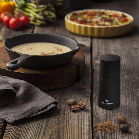 Microplane Manual Spice Mill - Cinnamon Grinder and Nutmeg Grater (Black)...