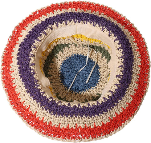 Sun Hat Womens Summer Packable Bucket Hats Boho Beach Straw for Women UV Protection Cute Foldable Cap for Ladies Girls...