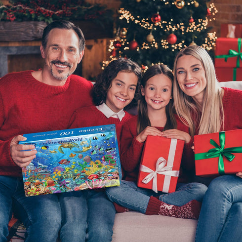 Puzzles for Kids Ages 4-6 6-8 Year Old - Underwater World - 100 Pieces for Kids Cool Ocean Scene Jigsaw Puzzle for Toddler Children Learning Educa...