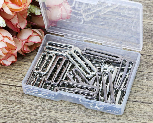 Tupalizy 2 Sizes Metal Swimsuit Bra Hooks Replacement for Sewing Bikini Halter Swimsuit Tops Bathing Suit Clips Clasp Adjustment Strap Slides for ...