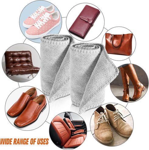 10 Pcs Shine Shoes Cloth Kit Polish Dauber Applicators Cleaning Leather Shoes Boots Care Cloths Suede Cleaner(10 Pcs Shoe Cleaning Cloths)...