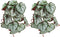 2Pcs Artificial Reptile Plant, Plastic Simulation Vine Lifelike Aquarium Fish Leaves Decoration with Suction Cup, Pets Fake Green Plastic Ornament...