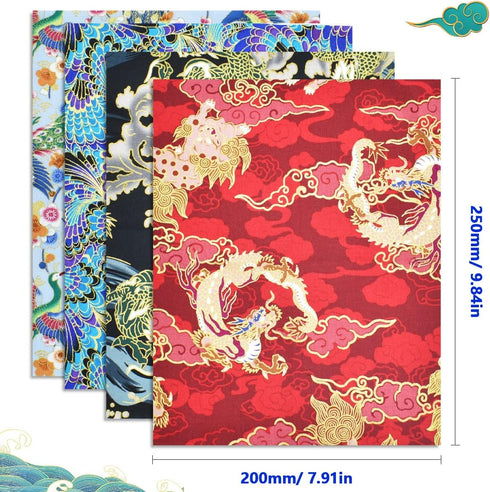 30 Pcs 8" x 10" Cotton Quarters Fabric Bundle Craft Fabric Patchwork Japanese Style Wrapping Cloth Quilting Fabric for DIY Patchwork Sewing Craft ...