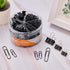300pcs Paper Clips Binder Clips, Paper Clips Assorted Sizes, Binder Clips Assorted Sizes, Black Paper Clip, Black Binder Clip...