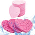 50 Count Compressed Facial Sponges with a Portable Storage Case,Natural Cellulose Spa Heart Shape Face Sponge for Daily Deep Cleansing Exfoliating...