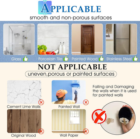 WAYCOM Suction Cup Hooks for Shower, 2Pcs Towel Hook for Bathroom Wall SUS304 Vacuum Stainless Steel Shower Hooks Bathroom, Kitchen, Glass Door, T...