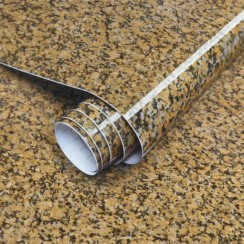 STICKGOO Self Adhesive Contact Paper, Peel and Stick Granite Contact Paper for Countertops, Waterproof Wallpaper for Kitchen Cabinets, Removable, ...