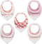Teething Bibs Baby Bandana Bib Sets with Teething Corner(American Flag Style), BPA-Free Silicone Teether, Adjustable Snap for Girls (5 Packs)...