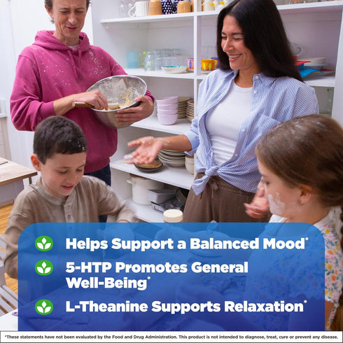 Natrol Mood Positive 5-HTP 50mg With L-Theanine, Vitamin B6, Vitamin B12 and Folate, Dietary Supplement Helps Support a Positive Mood, 50 Tablets,...