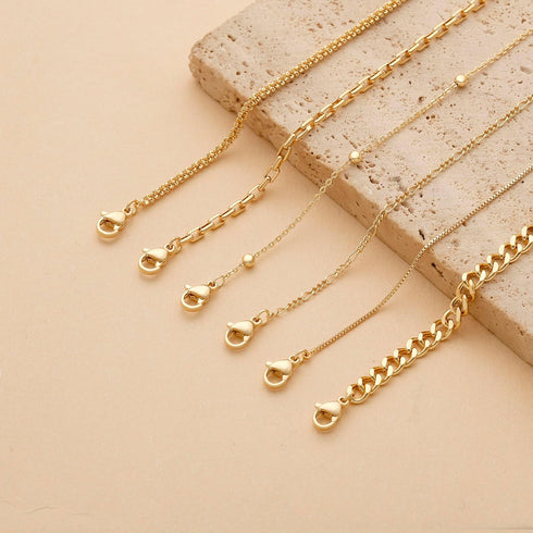 DEARMAY Waterproof Gold Bracelets Set for Women Trendy, Dainty 14K Real Gold Plated Jewelry Fashion Stackable Tennis Beaded Figaro Herringbone Pap...