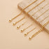 DEARMAY Waterproof Gold Bracelets Set for Women Trendy, Dainty 14K Real Gold Plated Jewelry Fashion Stackable Tennis Beaded Figaro Herringbone Pap...