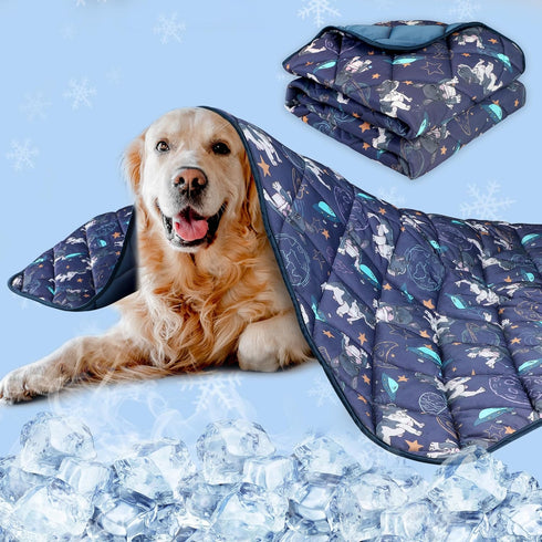 Premium Cooling Mat for Large Dogs - Washable Dog Cooling Throw Blanket?Durable Self Cooling Pet Mat for Cat, Soft Cooling Summer Blanket for Hot ...