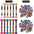 Willbond 162 Pieces Hair Accessory Set - 12 Braiding Strings and 150 Metal Cuffs in Colorful Designs, Hair Wrap String Kits for Braids, Thread Rop...