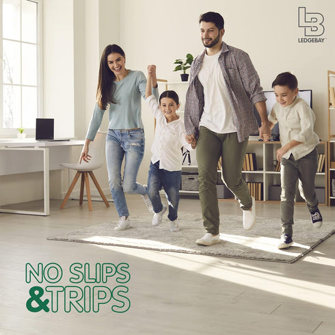 Ledgebay Rug Pad Grippers for Area Rugs Pack of 25 Reusable, No Skid, Washable, Anti-Slip Pads, Rug Gripper for Hardwood Floors and Tile with Doub...