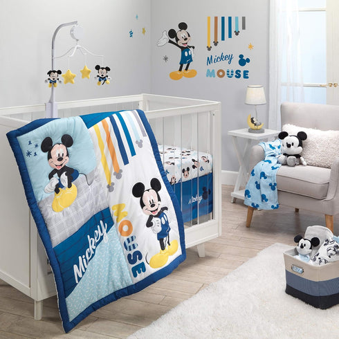 Lambs & Ivy Disney Baby Forever Mickey Mouse White Fitted Crib Sheet...