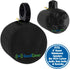 Two Large Black Heavy Duty Marine Wakeboard Tower Pod Speaker Covers for Large Round Boat Speakers - Cover Dimensions: Height 14" x Width 14" x De...